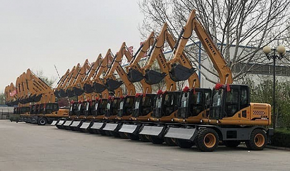 Колесный экскаватор HENGTE HT215W ( в габарите)0